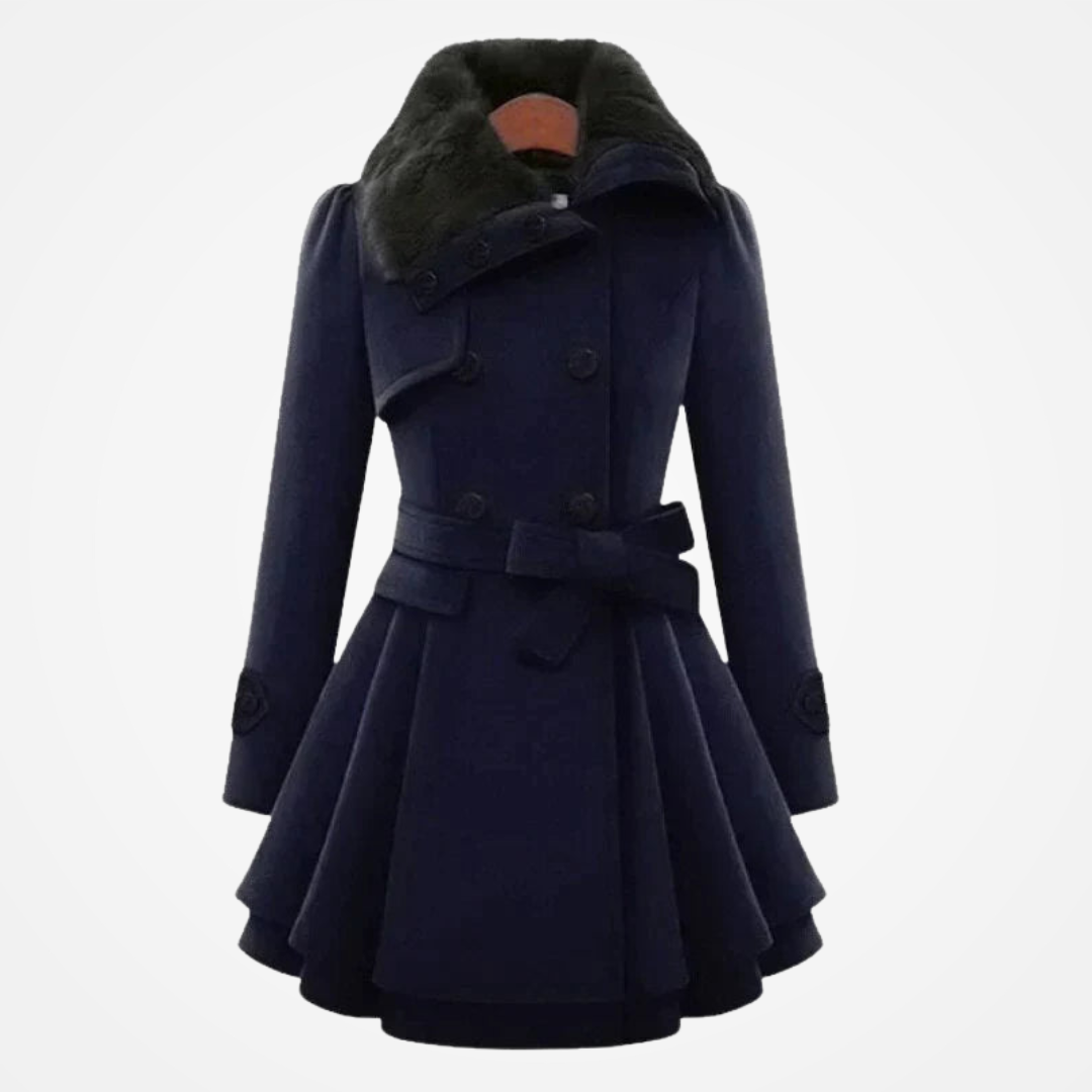 Giulia | Cappotto invernale con colletto in pelliccia