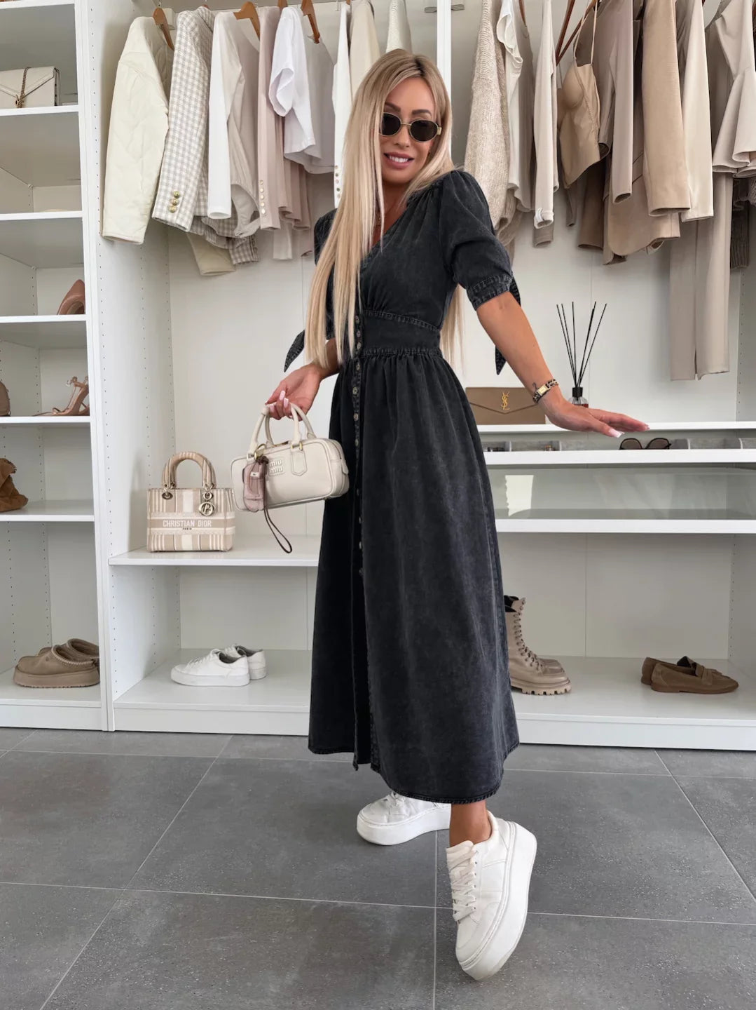 Francesca | Abito in denim radioso