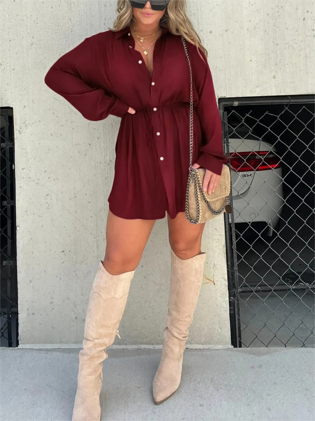 Chiara | Elegante Tuta con Gonna in Raso