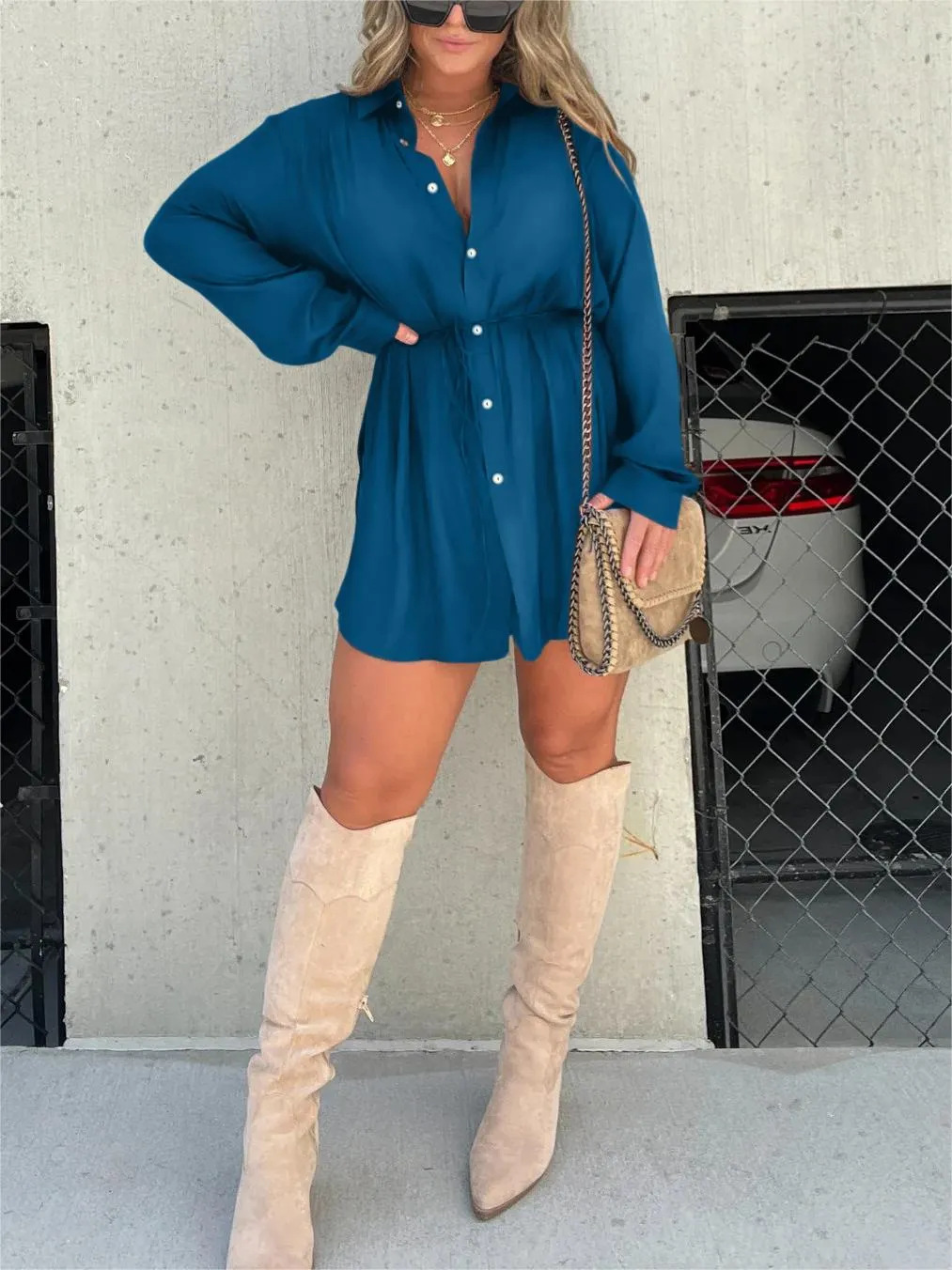 Chiara | Elegante Tuta con Gonna in Raso