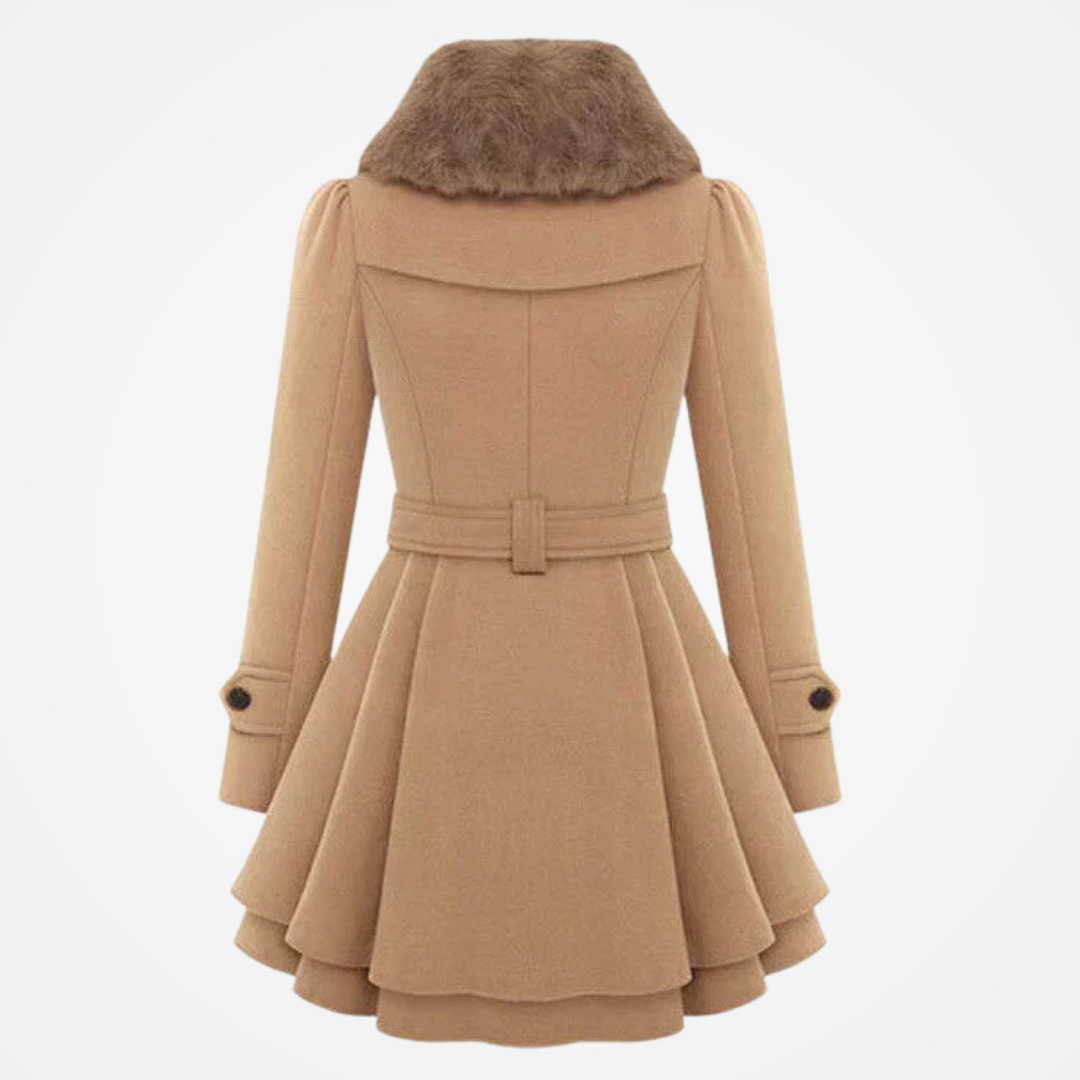 Giulia | Cappotto invernale con colletto in pelliccia
