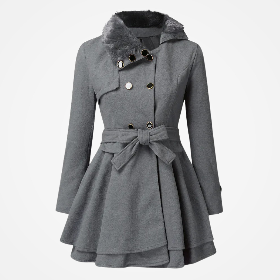 Giulia | Cappotto invernale con colletto in pelliccia