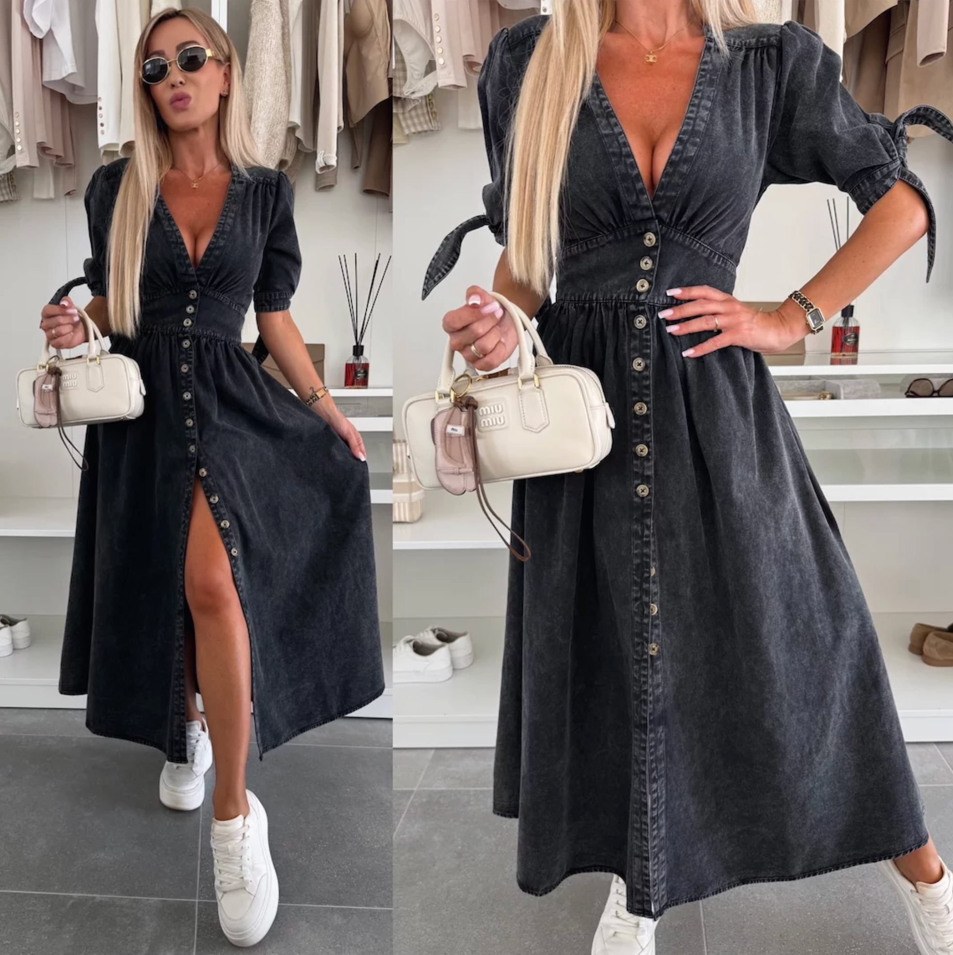 Francesca | Abito in denim radioso