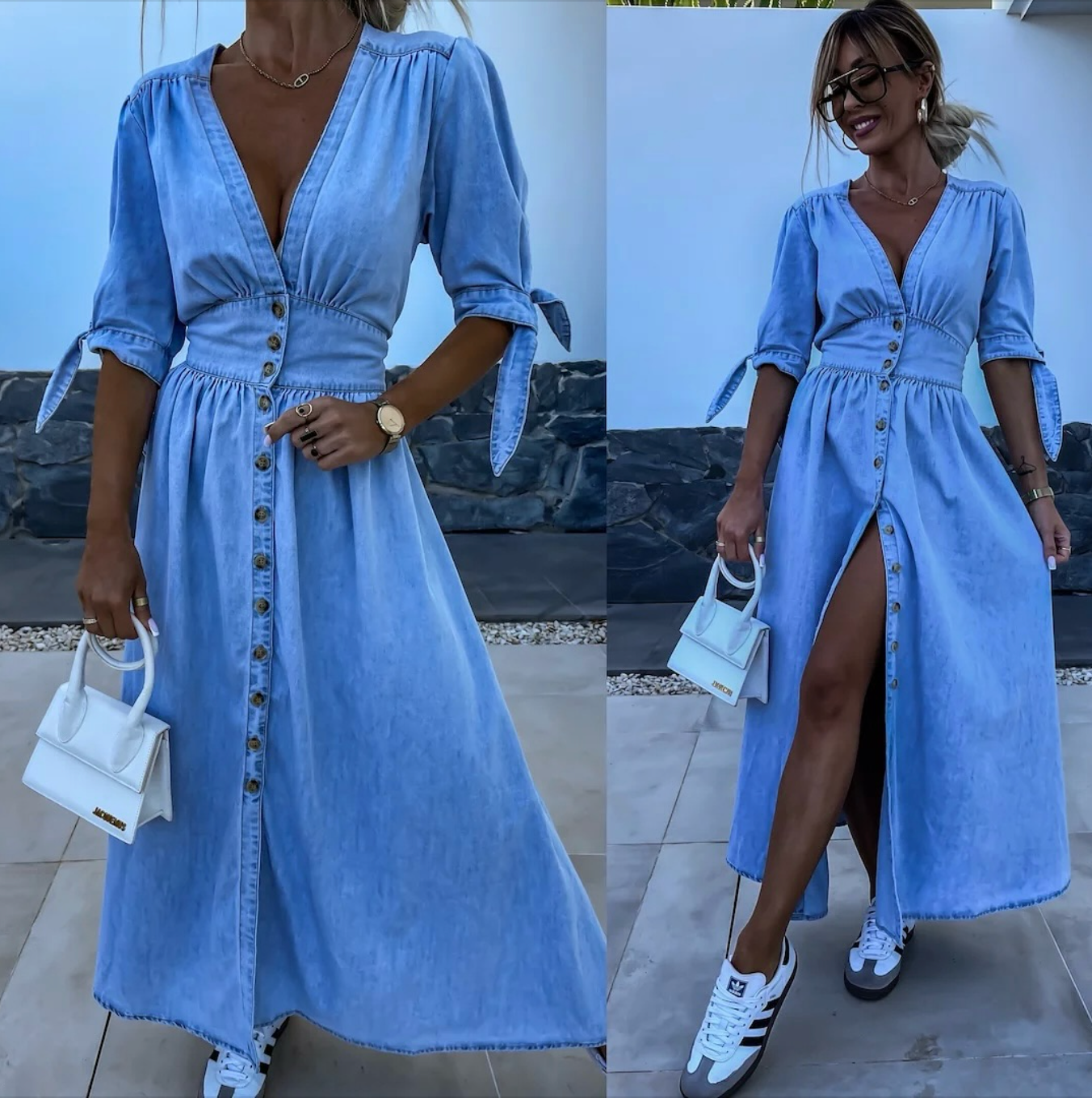 Francesca | Abito in denim radioso