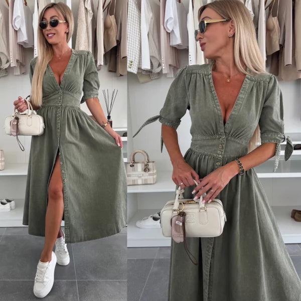 Francesca | Abito in denim radioso